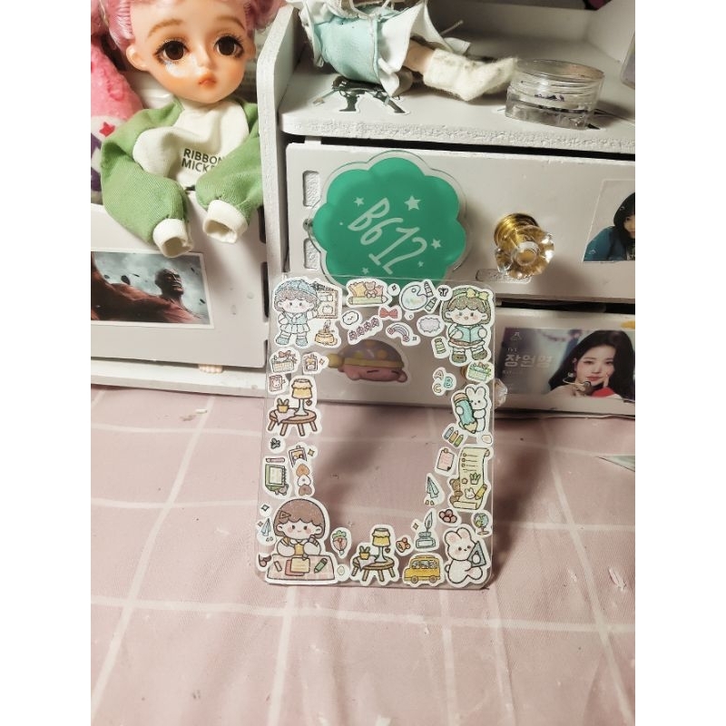 Toploader Decor Trang Trí Sticker Kim Tuyến Đựng Card Bo Góc