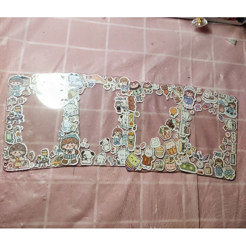 Toploader Decor Trang Trí Sticker Kim Tuyến Đựng Card Bo Góc