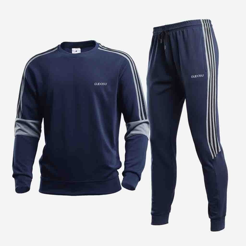 Bộ Nỉ Nam Thu Đông - Bộ nỉ thể thao nam cổ tròn dài tay thêu chữ Pahito