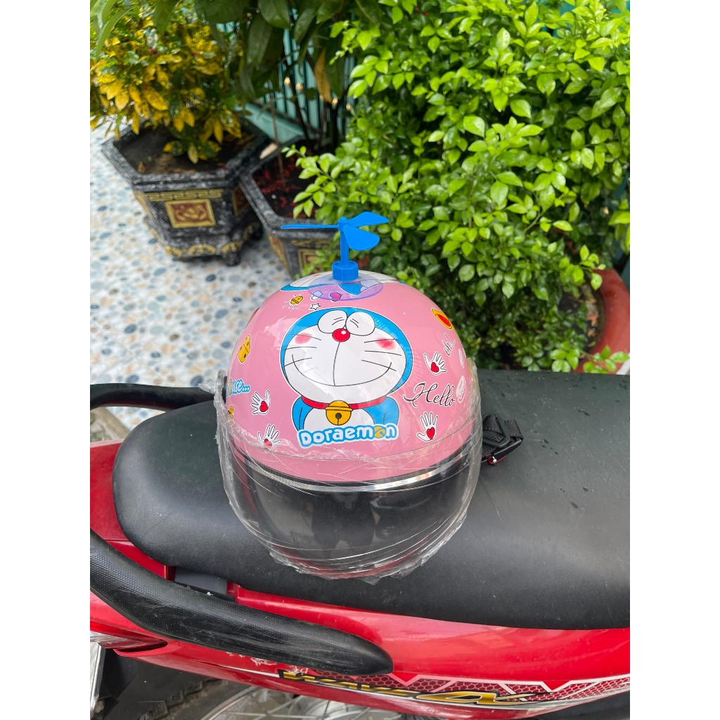 Nón bảo hiểm droremon full tem cho bé từ 2t đến 8t