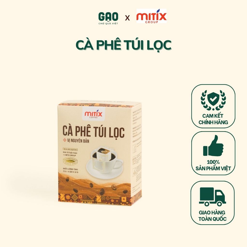 Cà phê túi lọc Coffilia - 72g