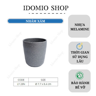 Ly Nhựa Melamine Nhám Xám- LY28NX