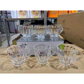 Bộ 6 chiếc cốc thuỷ tinh deli trắng