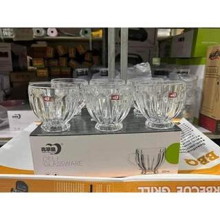 Bộ 6 chiếc cốc thuỷ tinh deli trắng