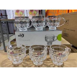 Bộ 6 chiếc cốc thuỷ tinh deli trắng