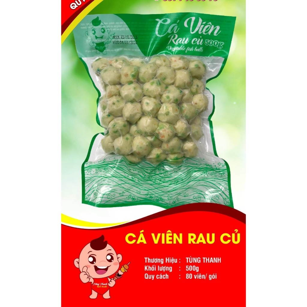 🍀Cá viên rau củ ngon🍀 Mega 500g
