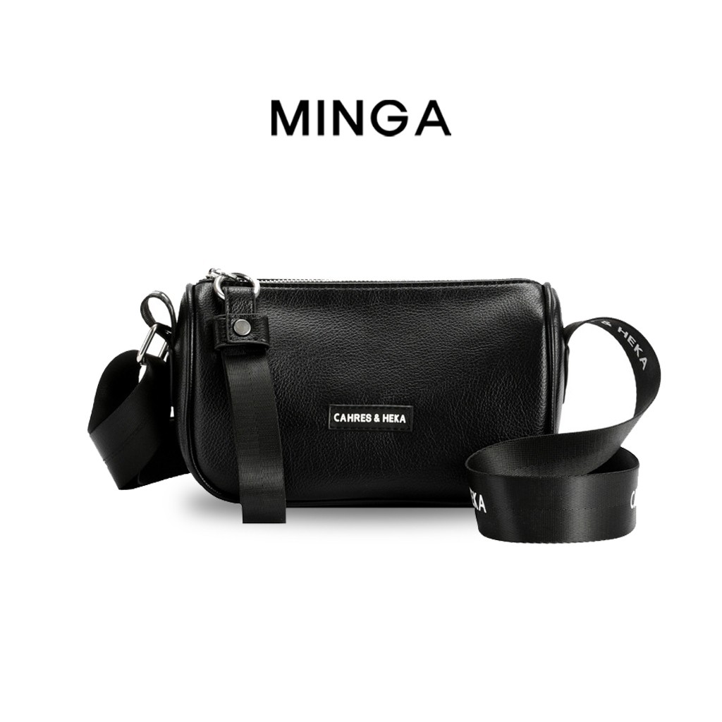 Túi Đeo Chéo Dây Bản To MINGA Đơn Giản Dáng Hộp Chất Da PU Mềm Mịn Phong Cách Thời Trang Cá Tính Unisex 13103 E-12