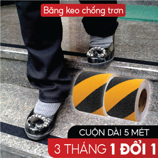Cuộn băng dán chống trơn trượt cầu thang DOJA - Băng keo dán chống ngã bậc cửa, hành lang ra vào an toàn cho bé