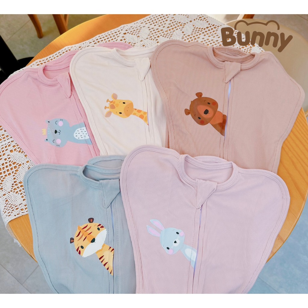 Nhộng chũn cho bé, nhộng ngủ vải tăm lụa Hàn KidsWorld Bunny giải pháp cho bé có giấc ngủ ngon và sâu