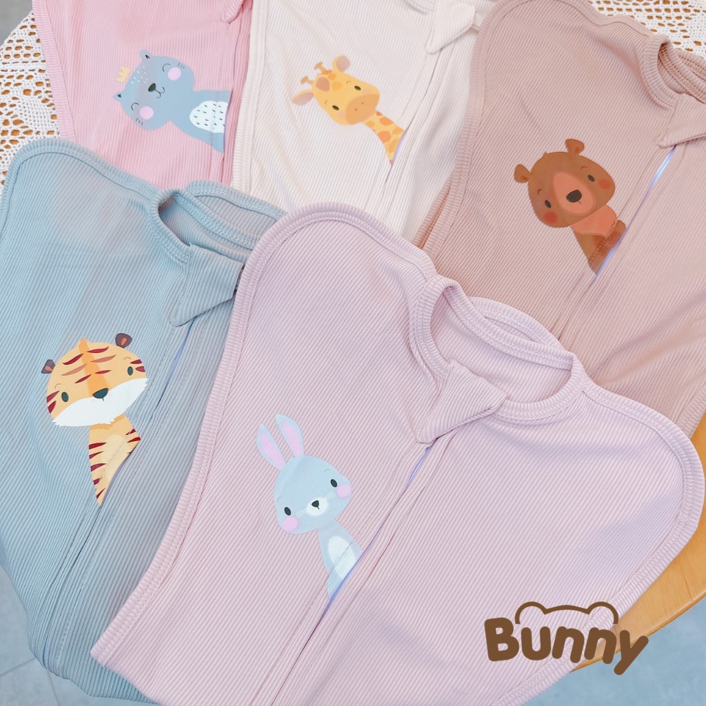 Nhộng chũn cho bé, nhộng ngủ vải tăm lụa Hàn KidsWorld Bunny giải pháp cho bé có giấc ngủ ngon và sâu