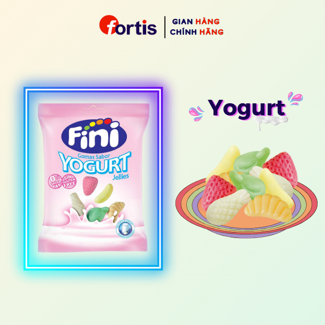 Combo 3 Gói Kẹo Dẻo Fini tự chọn + Tặng 1 Gói Kẹo Dẻo Fini Jelly Kisses hoặc Fini Yogurt