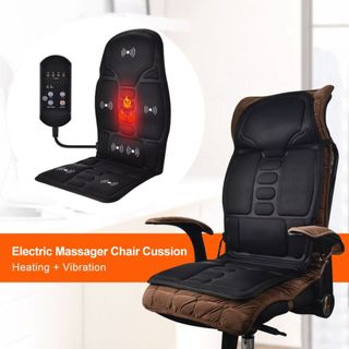 Đệm massage ô tô 5 vùng, Đệm sưởi mát xa lưng ấm lưng cổ, Tấm lót ghế sưởi ấm chỗ ngồi ô tô- ghế văn phòng đa năng