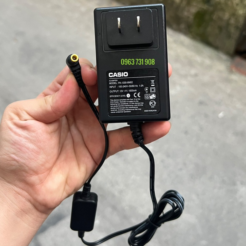 Adapter nguồn đàn organ casio CTK-6000 CTK-6200 12v chân kim