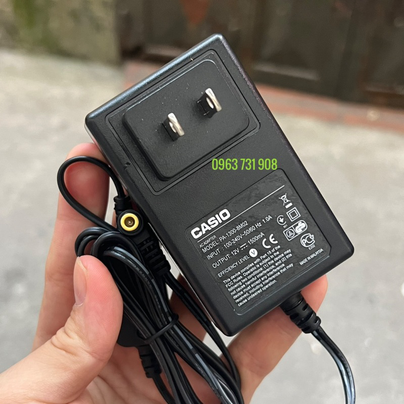 Adapter nguồn đàn organ casio CTK-6000 CTK-6200 12v chân kim