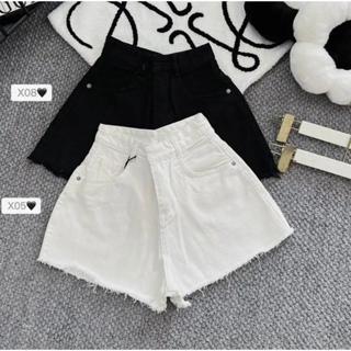 YURI JEANS - Quần Sọt TRắng- Đen KHÔNG RÁCH