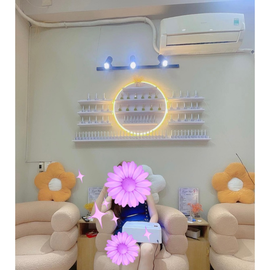 SET KỆ NAIL "TRÒN ĐÈN KÈM THANH NGANG" - MẪU CHUẨN KÍCH THƯỚC PHÙ HỢP PHÒNG NAIL
