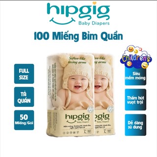 Combo 2 bịch bỉm quần hipgig size m-6xl - công nghệ mới chống xệ bỉm, thun lưng đệm mây