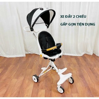 Xe đẩy 2 chiều cho bé m8 có mái che - xe đẩy gấp gọn cho bé đi du lịch tiện dụng