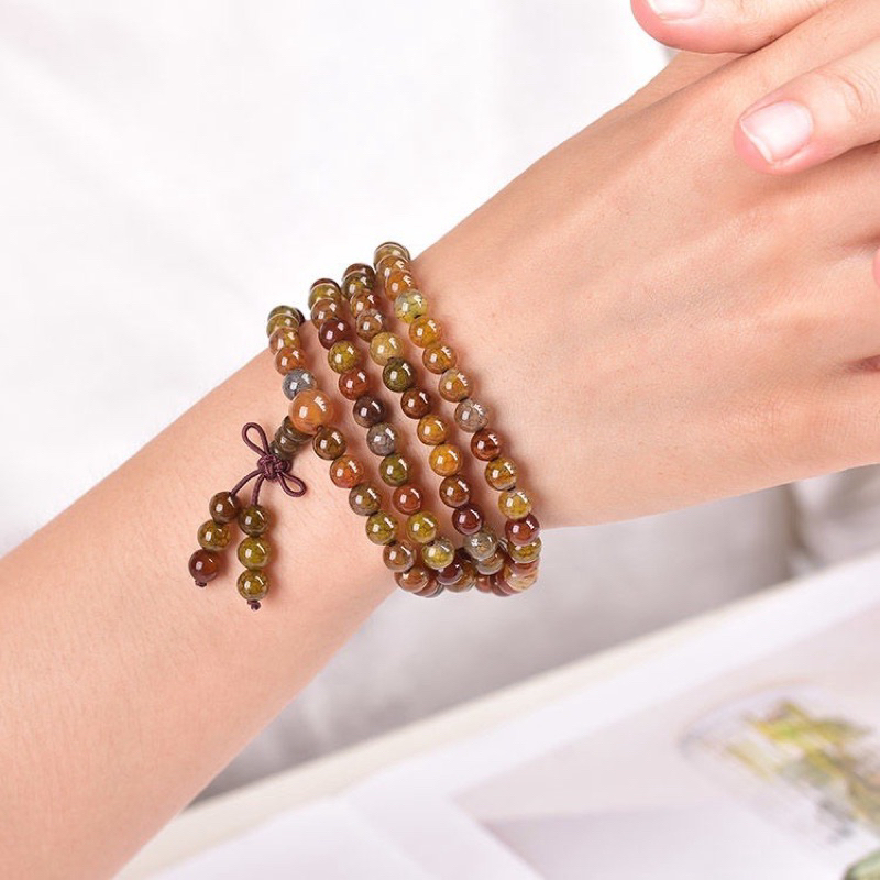 *Kho Sỉ*Vòng Tay 108 hạt Đá Vảy Rồng_Vòng Tay Phong Thủy ,Cầu Bình An May Mắn