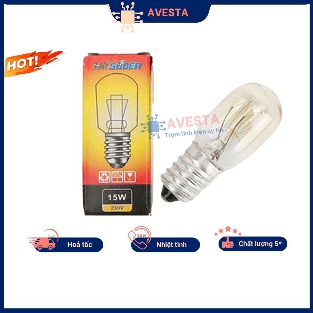 Bóng đèn lò vi sóng 220V 15W E14 Avesta.