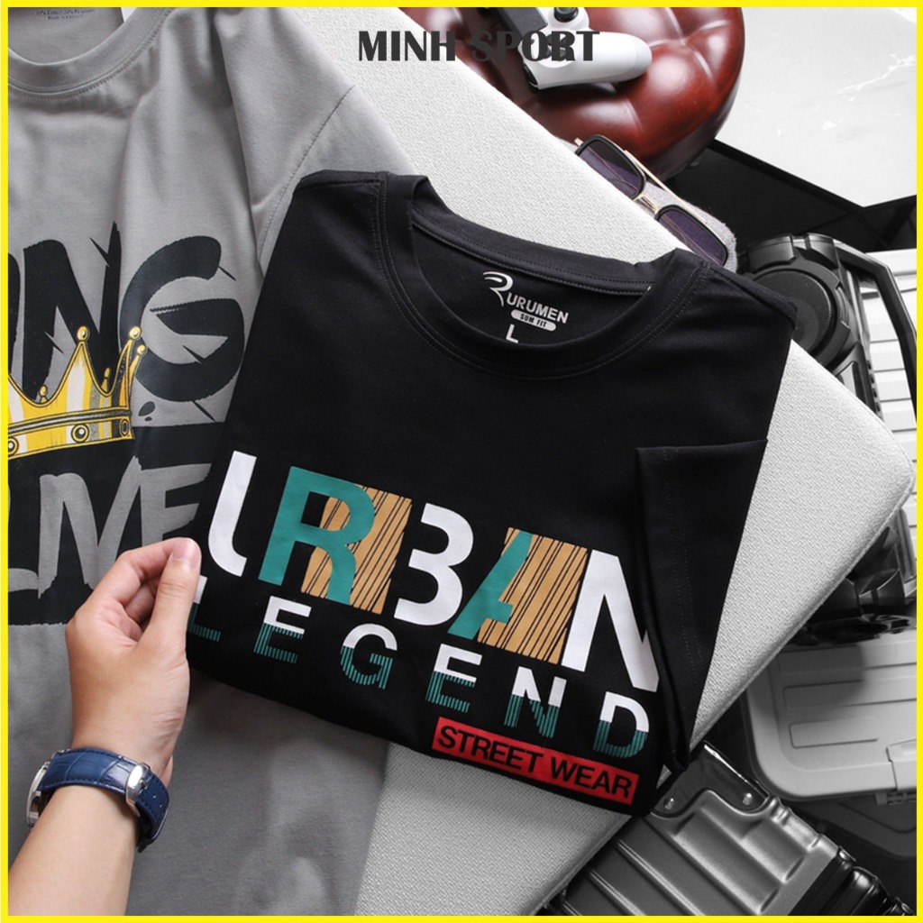 Áo Thun Nam Cổ Tròn Vải Cotton In Chữ Urban Big Size mã AO.107