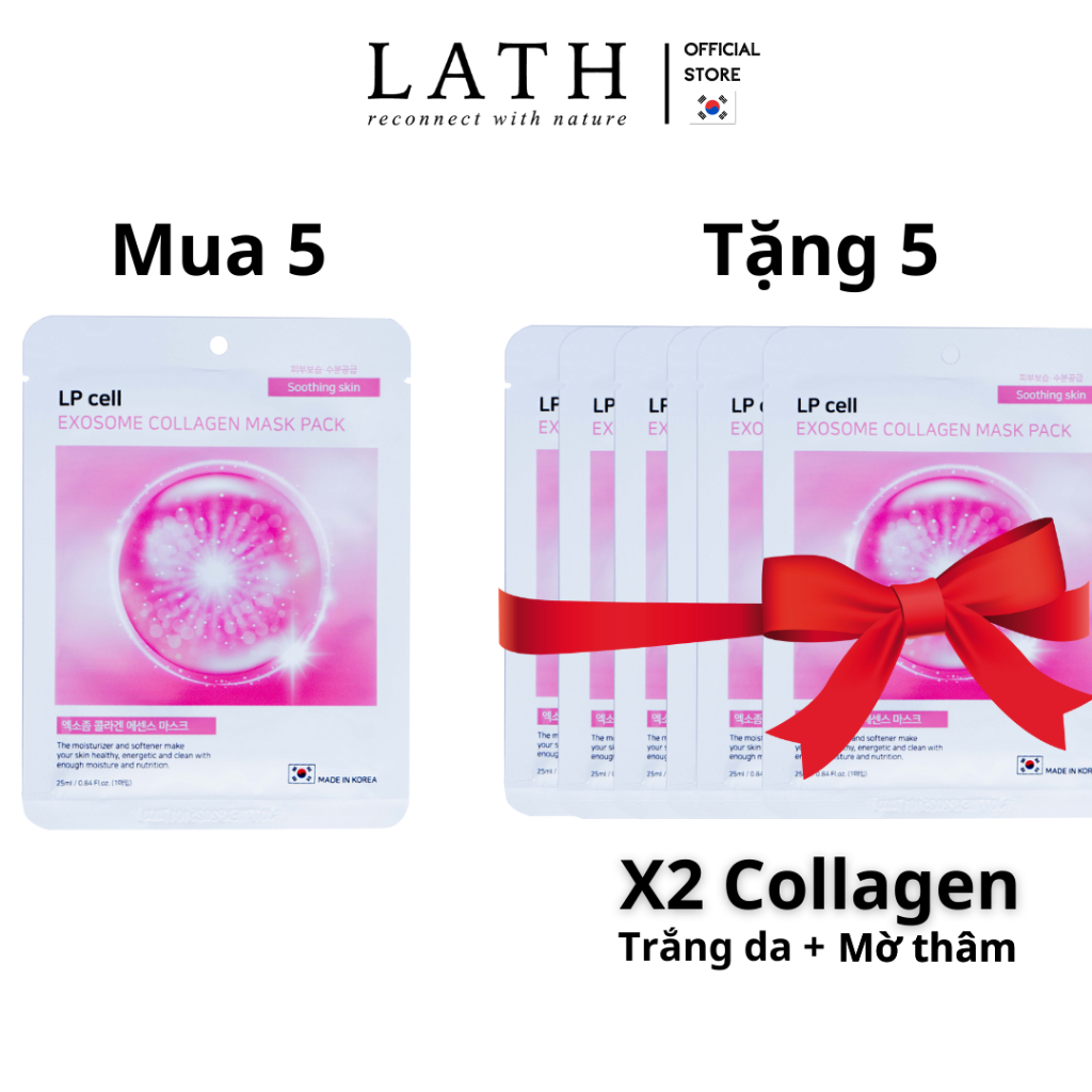 Mặt nạ Collagen dưỡng ẩm, chống lão hóa chuyên sâu Hàn Quốc LP Cell Collagen Mask Pack