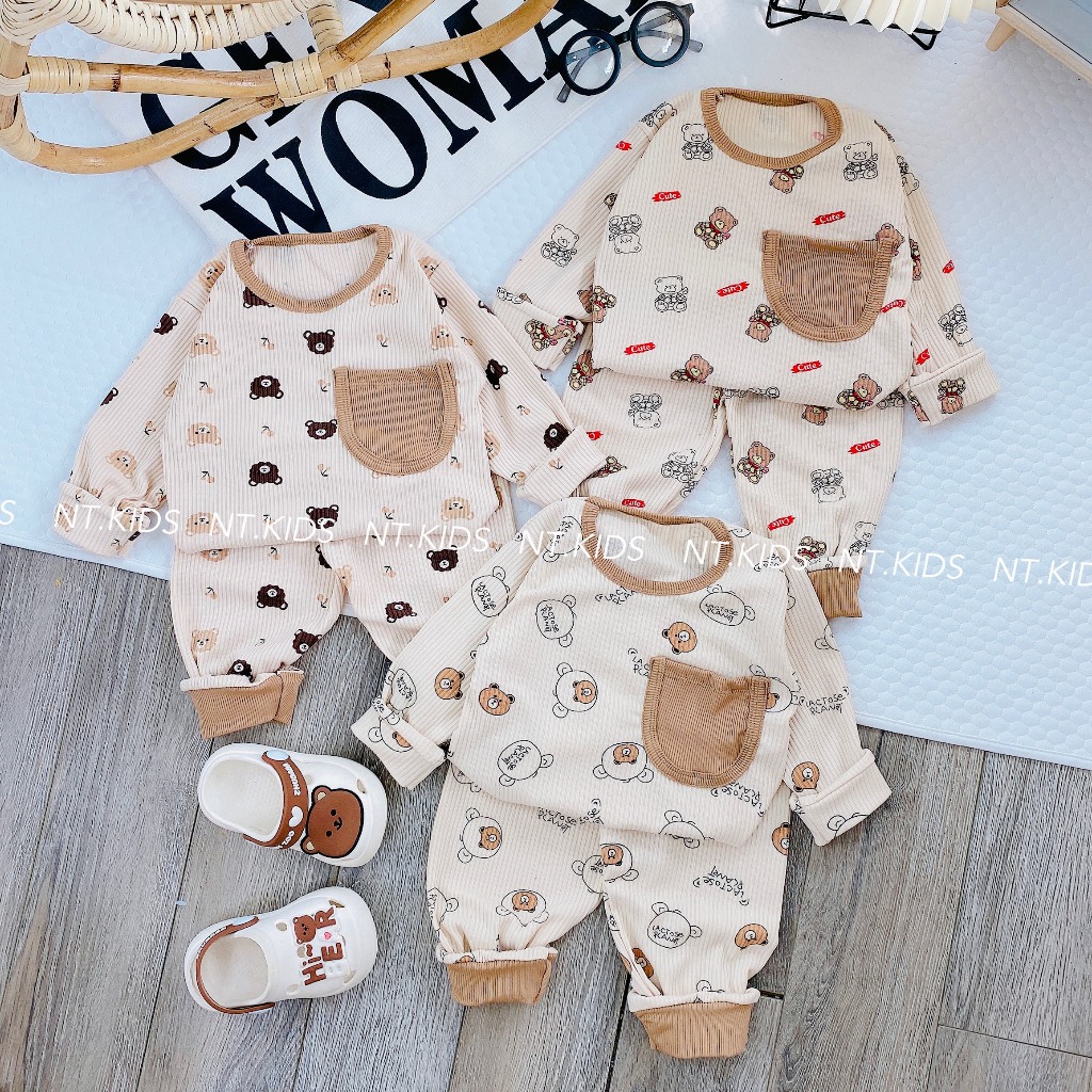 Bộ tăm gân Sài Gòn loại 1 họa tiết nhiều màu túi ngực cho bé trai, bé gái từ 6 đến 15kg