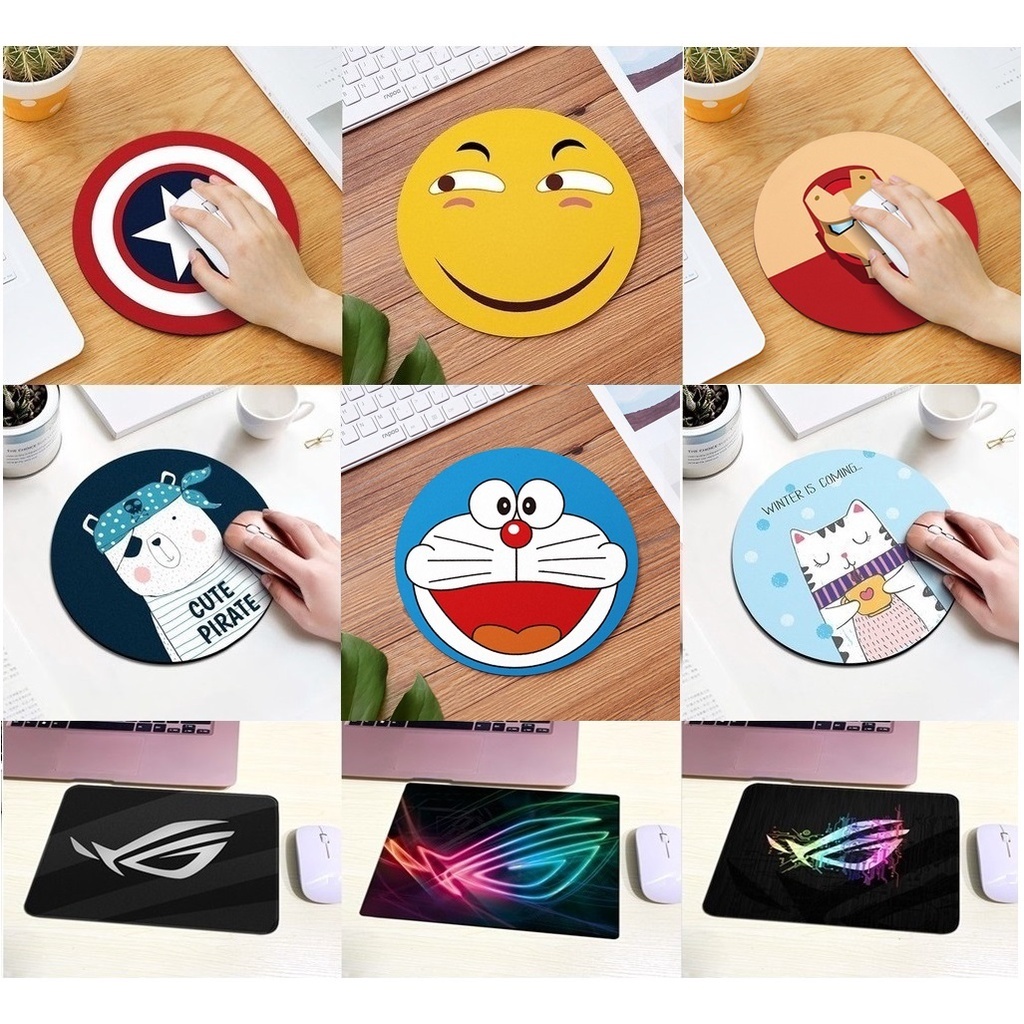 Miếng Lót Chuột 21x26, Pad chuột tròn cute, chất lượng siêu bền, giá siêu rẻ dùng cho máy tính và laptop