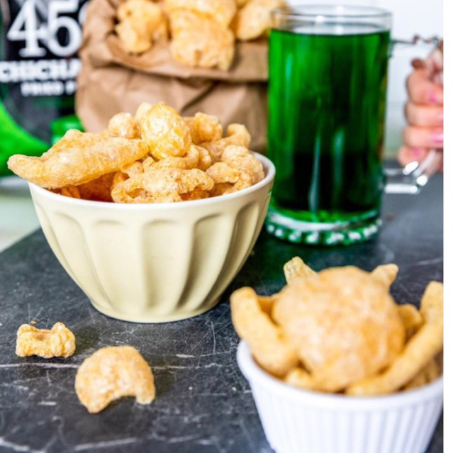 Bánh Snack Da Heo Chiên Giòn Vị Ớt Xanh Chicharrones Fried Pork Rinds 198g