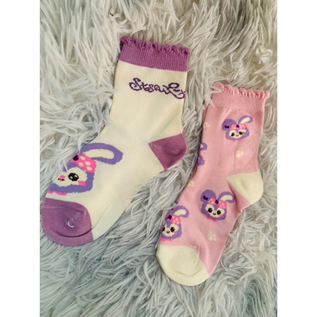 Sét 5 Đôi Tất Vớ Cotton Hình Thỏ Tím Xinh Sắn