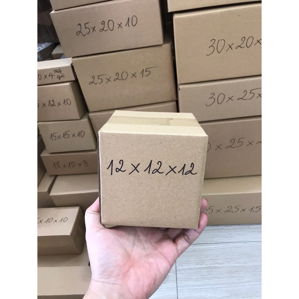 Hộp carton đóng hàng đủ các kích thước nhỏ, to, thùng carton cod