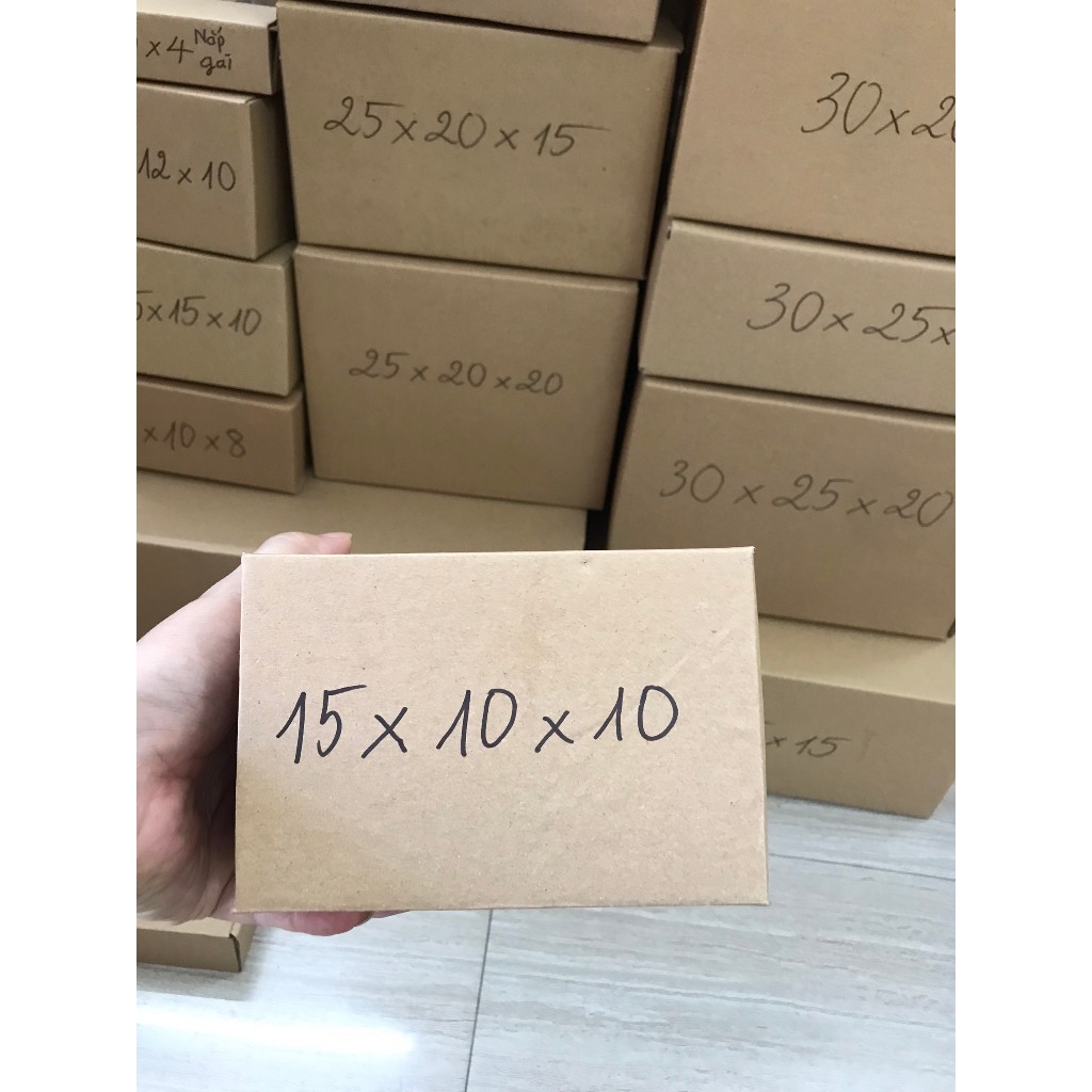 Hộp carton đóng hàng đủ các kích thước nhỏ, to, thùng carton cod
