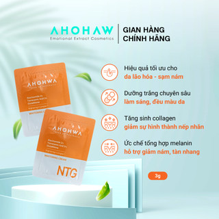  Kem Dưỡng AHOHWA NTG Whitening Cream 3g - Mờ Thâm Nám, Dưỡng Trắng, Chống Lão Hóa, Cấp Ẩm