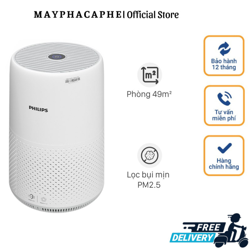 Máy Lọc Không Khí PHILIPS AC0850/10, Bộ Lọc Hepa Loại Bỏ 99% Vi Khuẩn, Bụi Mịn, Cho Phòng Diện Tích 50m2, BH 12 Tháng