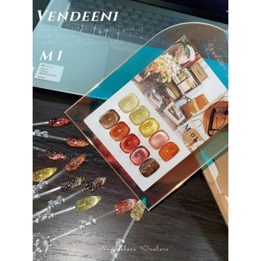 Sét Sơn Mắt Mèo Vendeeni 10 Màu Chính Hãng