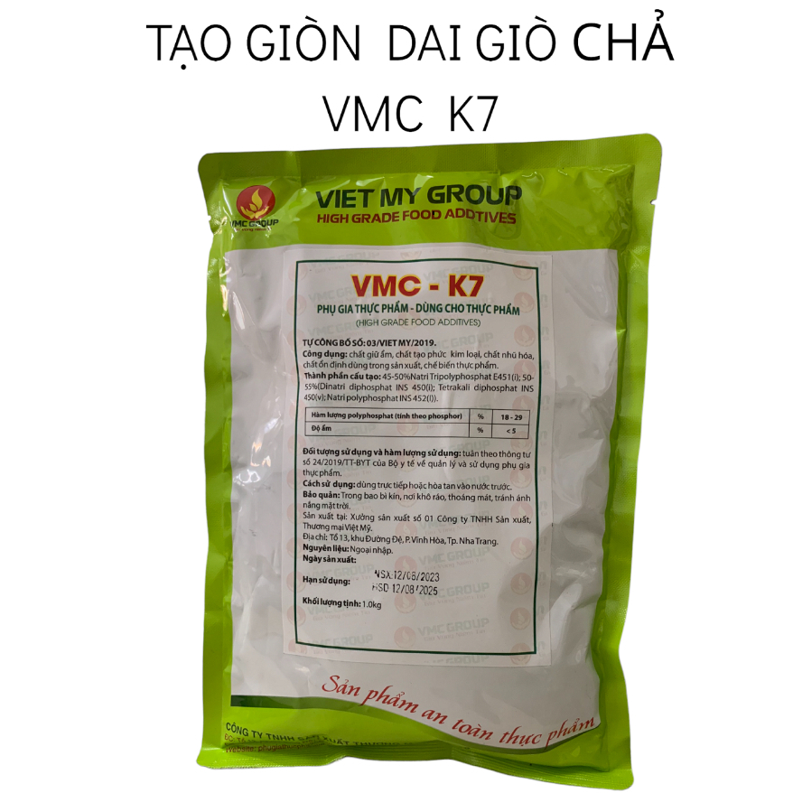 VMC K7 tạo giòn dai giò chả xúc xích an toàn chất lượng