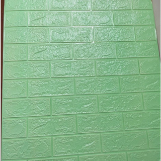 Xốp dán tường giả gạch màu xanh cốm dày đẹp 70*77cm