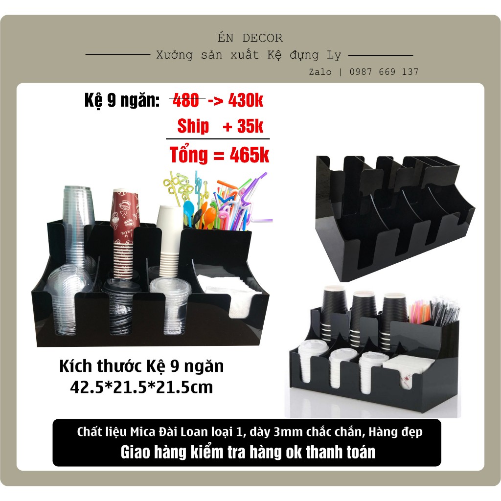 Kệ ly trà sữa cafe