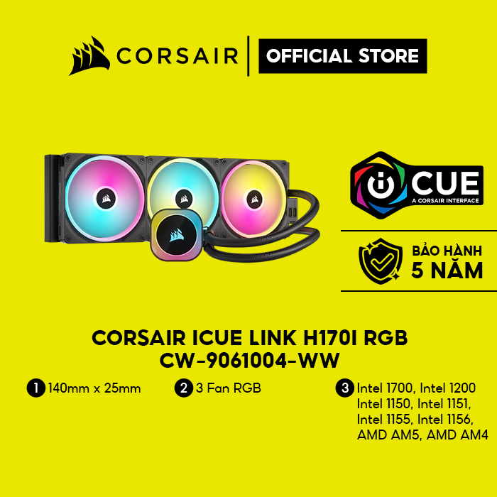 Tản nhiệt nước Corsair iCUE LINK H170i RGB/CW-9061004-WW