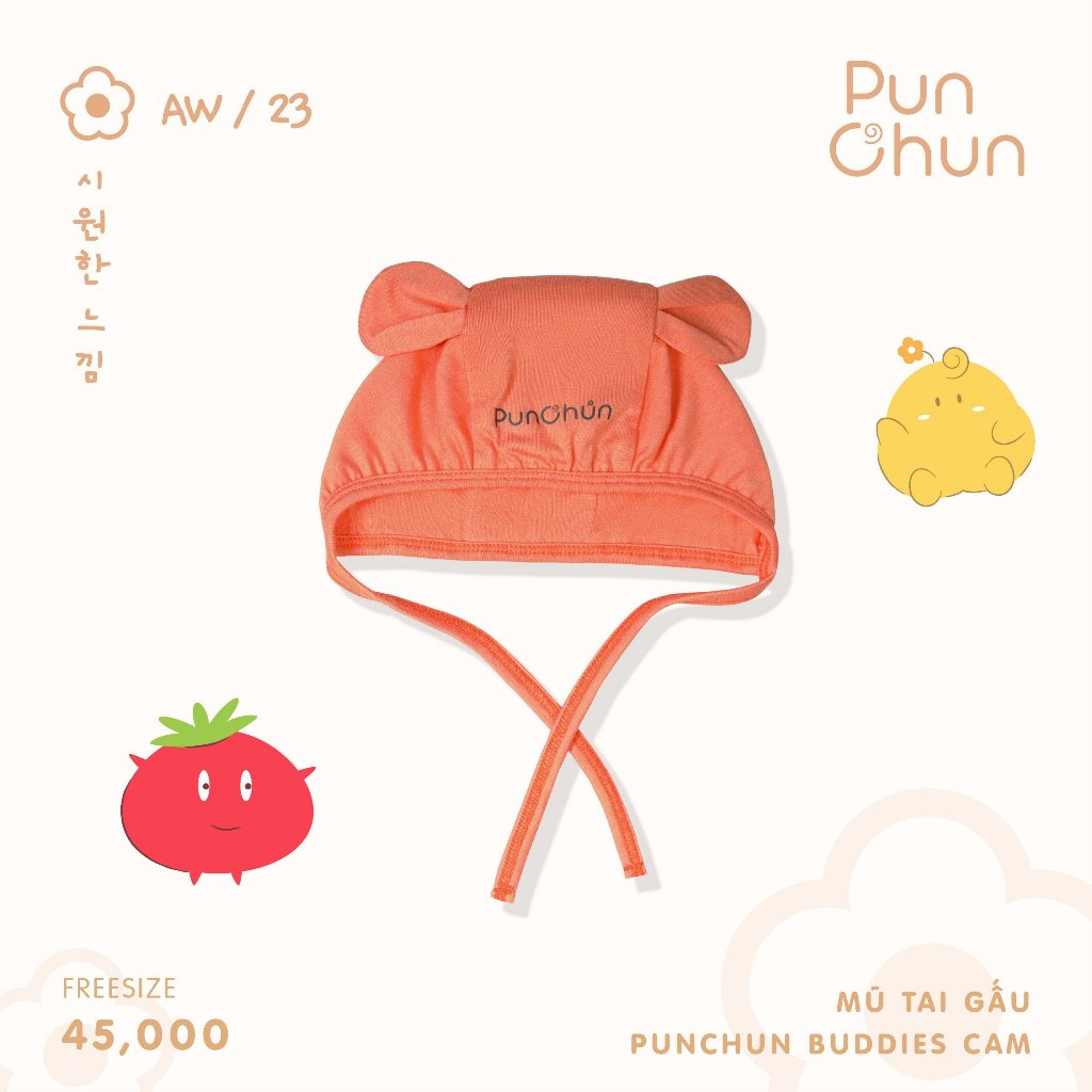 Mũ Tai Gấu PUNCHUN Buddies AW23D7