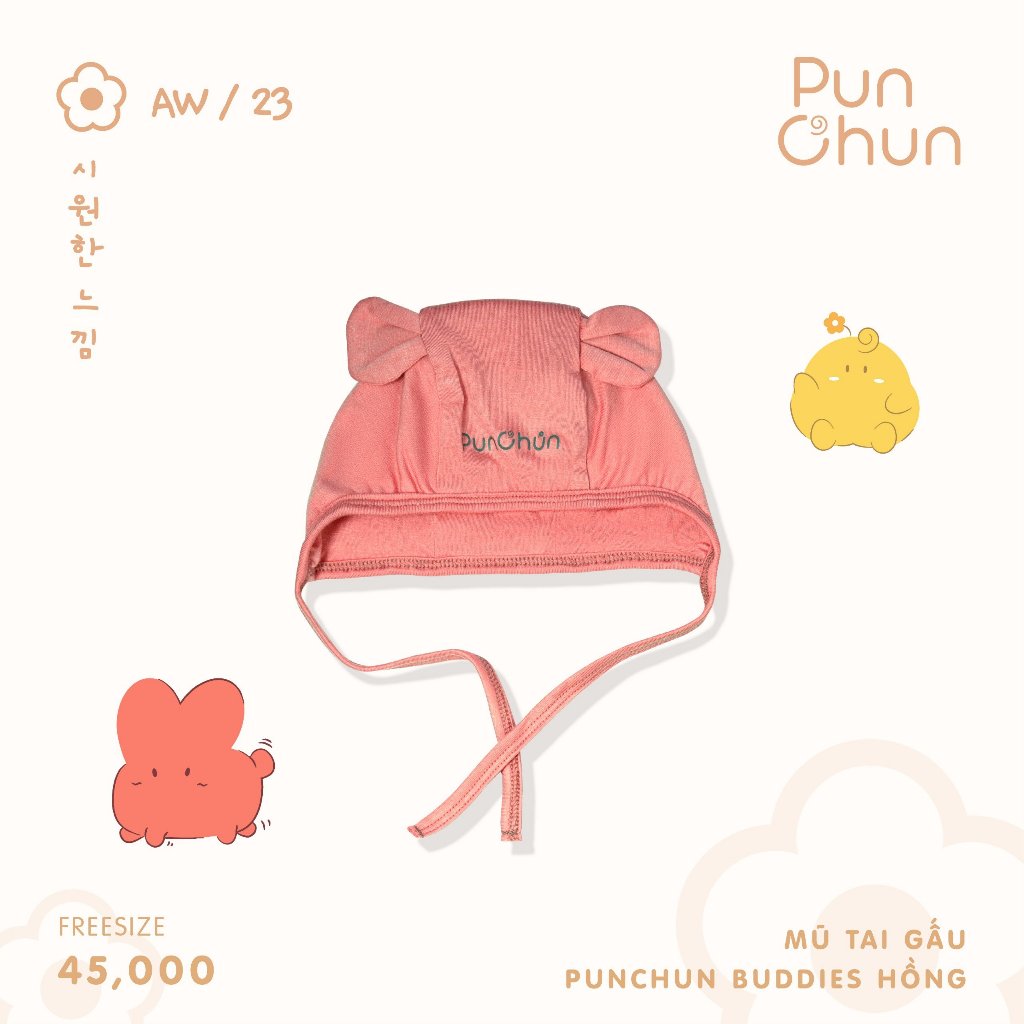 Mũ Tai Gấu PUNCHUN Buddies AW23D7