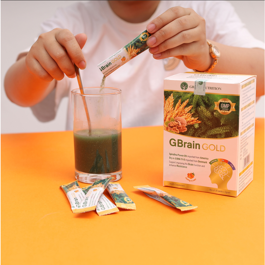 Cốm trí não gbrain gold hộp 30gói