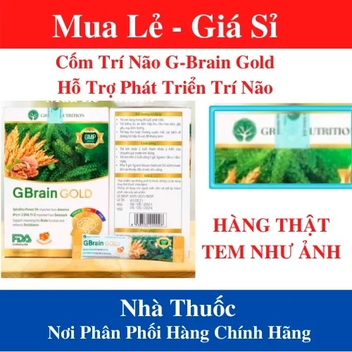 Cốm trí não gbrain gold hộp 30góiG Brain G-Brain chính hãng