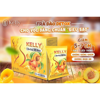 Trà đào giảm cân Kelly chính hãng (15 gói CHÍNH HÃNG kèm vitamin