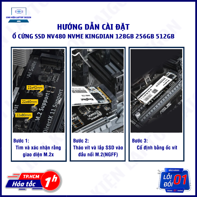 SSD 128GB 256GB 512G Ổ cứng NVME NV480 256GB 128GB 512GB SSD NV480 NVME Kingdian 512GB 256GB 128GB