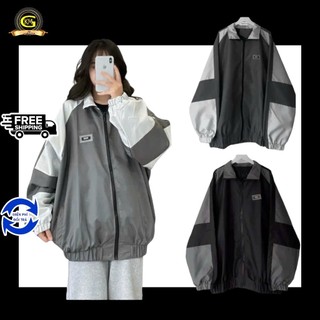 Áo khoác dù 2 lớp cắt xẻ phối màu chống nắng chống gió tốt GKm