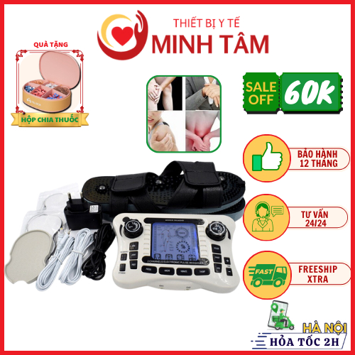 Máy massage xung điện trị liệu SYK-308B ( BẢO HÀNH 24 THÁNG), máy massage xung điện 20 cường độ tặng kèm 4 miếng dán