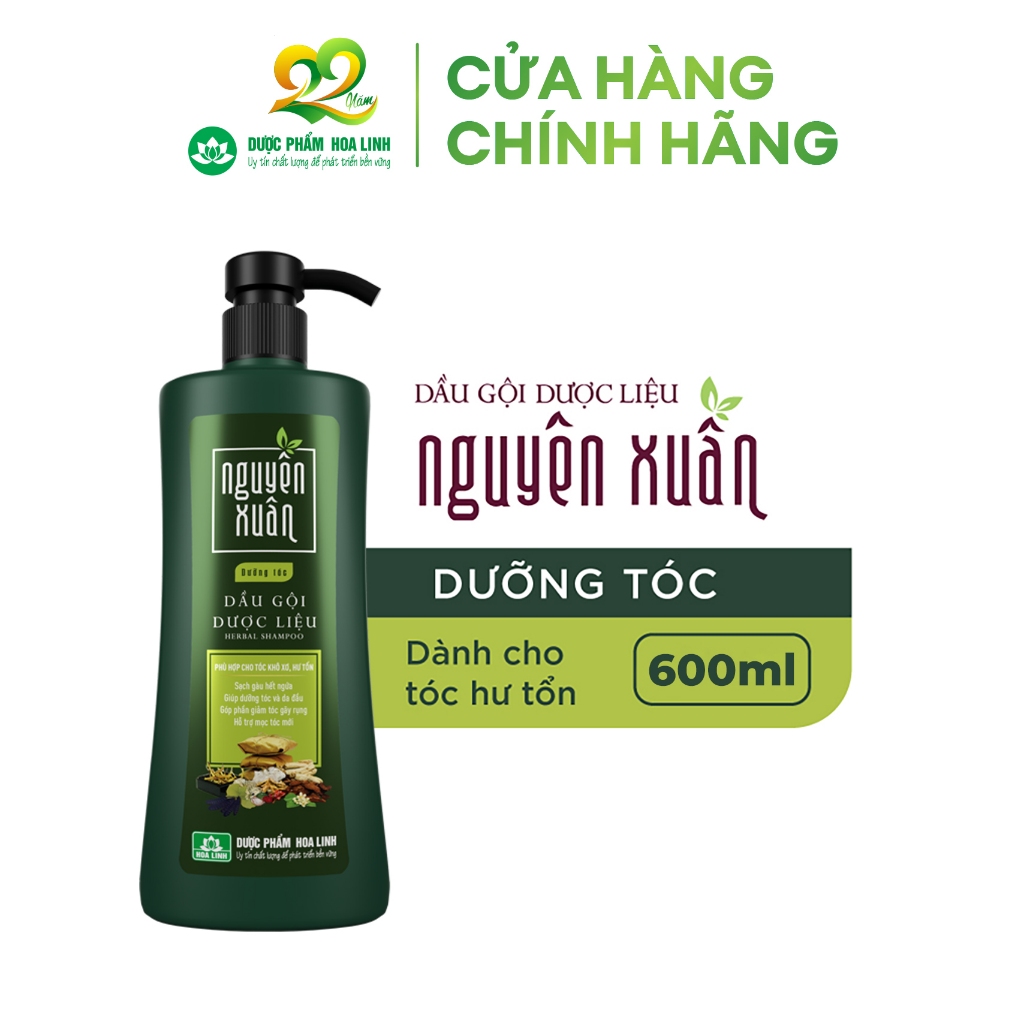 {MỚI} Dầu gội dược liệu Nguyên Xuân dưỡng tóc 600ml - Tặng thêm 10% thể tích giá không đổi