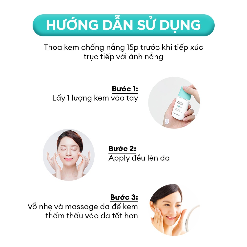 Kem chống nắng nâng tone Vacure:treat Mild Sun Protector SPF50/PA++++ 50 ml