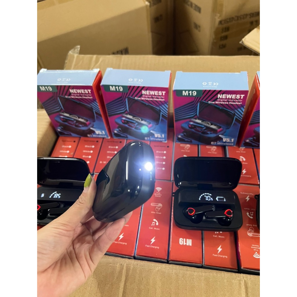 Tai Nghe Bluetooth M19 Phiên Bản Pro Nâng Cấp Pin Trâu, Nút Cảm Ứng, Màn Hình Led Gaming GONA_Official